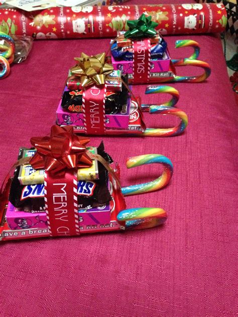 Christmas Lolly Sleigh Diy Crafts Christmas Candy Crafts Easy Homemade Christmas Ts Diy