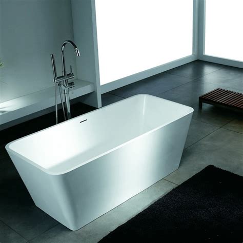 Best Seller Solid Surface Bathtub 58 Inches Long Free Standing Bath Tub Modern Bathtub