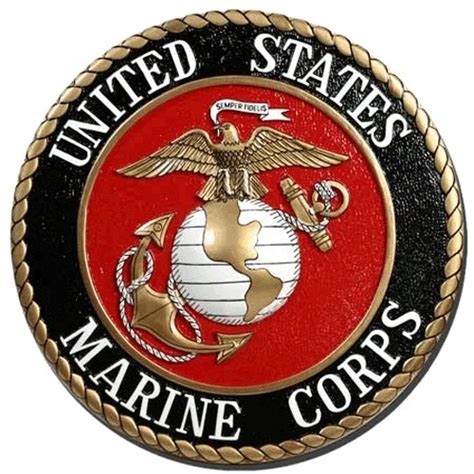 Us Marine Corps Usmc Official Seal And Emblem Wood Plaque