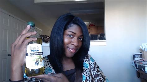 Click through for the best oils for black hair that control frizz and define curls. Hot Oil Treatment 100% Extra Virgin Olive Oil - YouTube