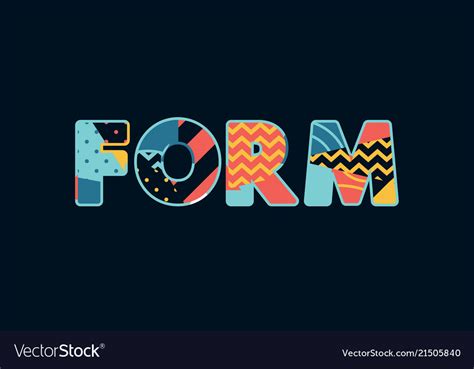 Form Concept Word Art Royalty Free Vector Image