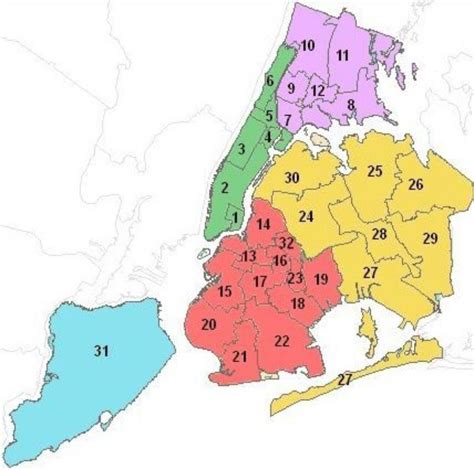 Nyc Distrito Escolar Mapa Mapa De Los Distritos Escolares De Nueva