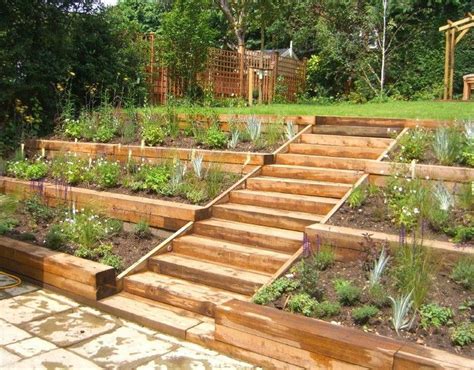 Lovely Diy Garden Pathway Steps On A Slope In Sloped Backyard