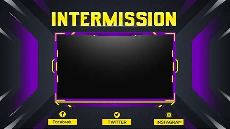 Premium Vector Purple Gaming Intermission Background Banner Chat Box