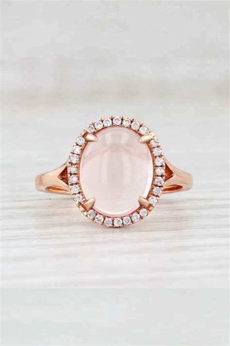 rose quartz engagement ring pink quartz ring vintage ring etsy