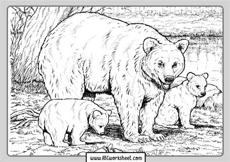 Grizzly Bears Coloring Pages