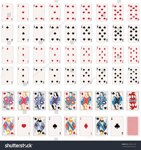 Vector Full Set Of Playing Cards 52 Cards 350561324 Shutterstock