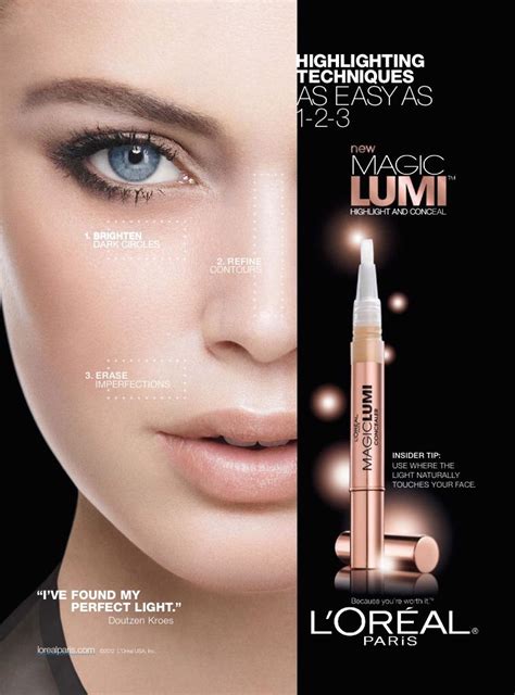 Loréal Paris Cosmetic Advertising With Doutzen Kroes Makeup Ads Eye