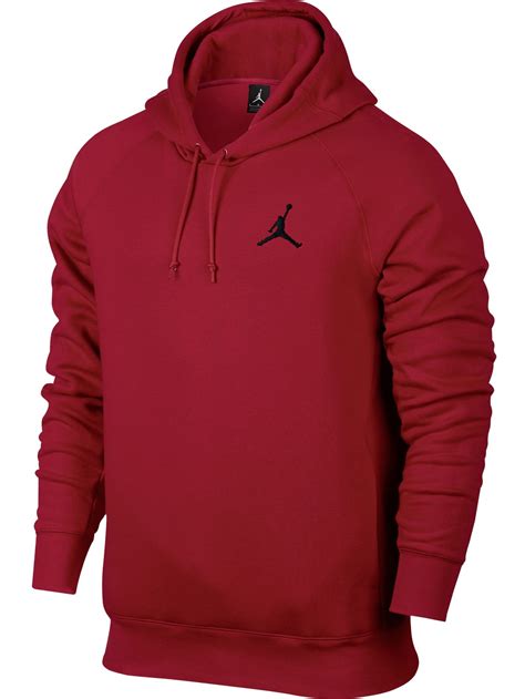 Jordan Jordan Flight Fleece Longsleeve Mens Pullover Hoodie Gym Red