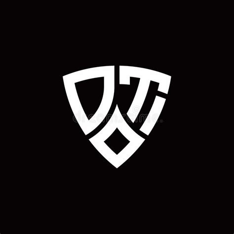 Logotipo De Monograma Dt Con Plantilla De Diseño De Estilo De Escudo