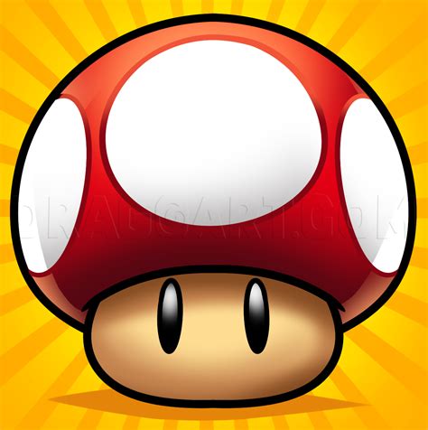 Super Mario Mushroom Drawing Lawofallabove Abigel