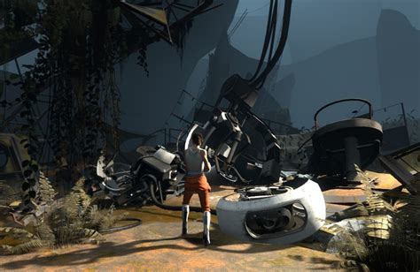 File Chell And Dead GLaDOS Size Comparison Png Portal Wiki