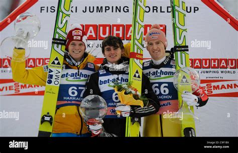 From Left To Right Second Placed Thomas Morgenstern Of Austria Victorious Richard Freitag From