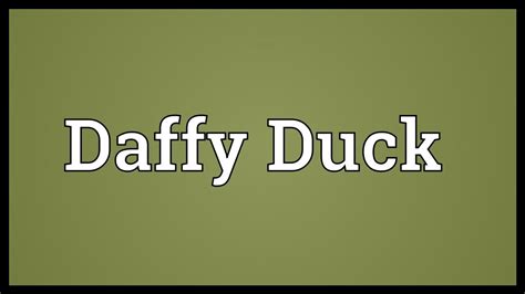 Daffy Duck Meaning Youtube