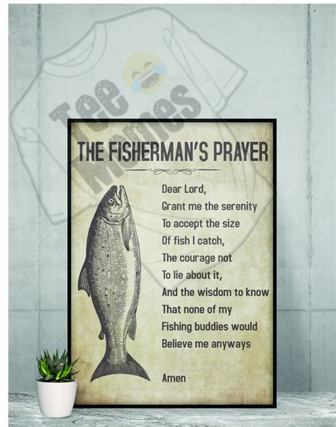 Fisherman's Prayer Funny Fisherman Gift Fishing Quote Gift for