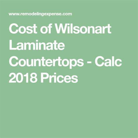 At laminate countertops, we offer the best selection of products, laminate and countertop installations, fabrications, and repairs at affordable prices. Cost of Wilsonart Laminate Countertops - Calc 2018 Prices ...