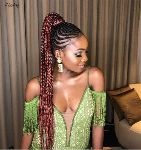 Ponytail hairstyles with weave ponytail hairstyles are literally the easiest thing to rock if you hate to sit for hours on end to get them braids done. ROCK THIS CHRISTMAS WITH THESE EYE-POPPING BRAIDED HAIRSTYLES