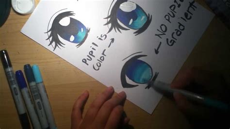 How To Color Manga Eyes With Copics Manga Eyes Homeschool Art Chibi