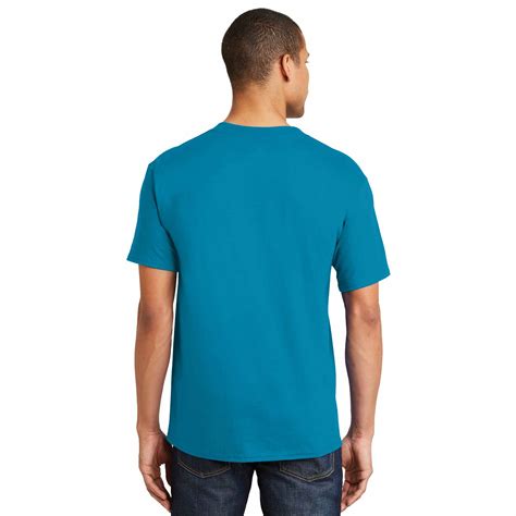 Hanes 5180 Beefy T Cotton T Shirt Teal