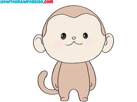 How To Draw A Monkey Step By Step Easy Drawing Tutorial For Kids