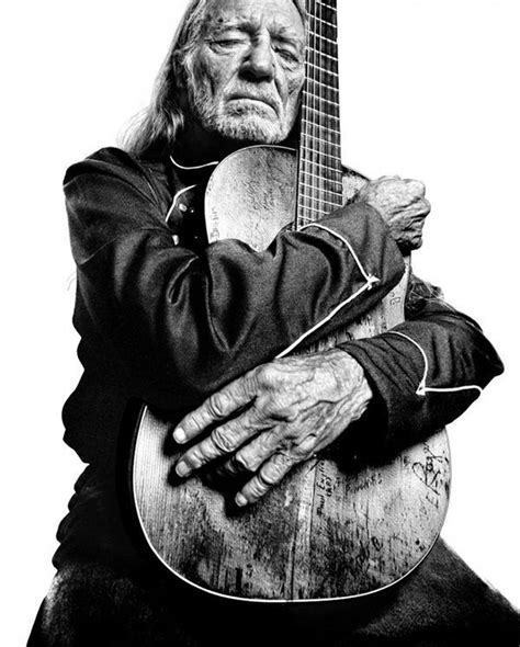 Willie And His Guitar Willie Nelson Portrait Photography Men