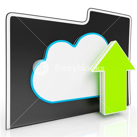 Upload Arrow And Cloud File Showing Uploading Royalty Free Stock Image