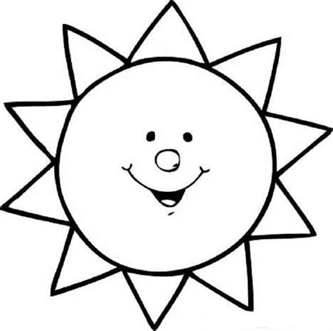Sun Coloring Pages For Kids Sun Coloring Pages Preschool Coloring