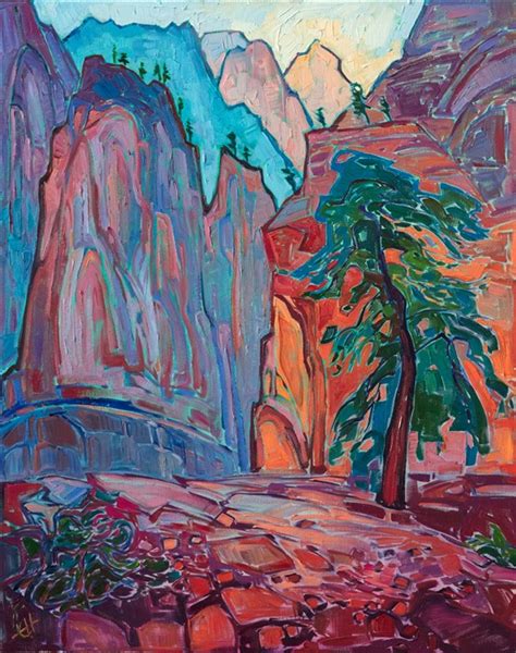 Zion Crest Contemporary Impressionism Paintings By Erin Hanson