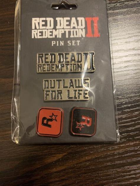 Rdr2 Red Dead Redemption Ii Rockstar Pin Set New Sealed Ebay