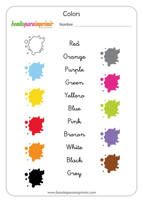 Fichas Para Aprender Los Colores En Ingles Para Imprimir The Best
