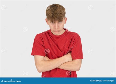 Headshot Of An Angry Teenage Boy Stock Photo Image Of Youngster