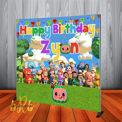 Custom Cocomelon Backdrop Birthday Theme Party Banner Ubackdrop 270