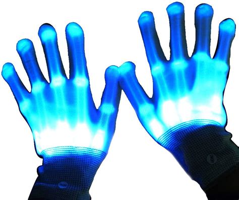 Zhihu Led Skeleton Gloves Colorful Flashing Finger Lighting