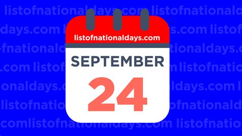 September 24th List Of National Days