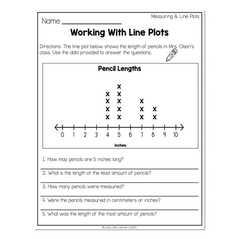 2nd Grade Math Worksheets Data And Graphing Measurement And Line