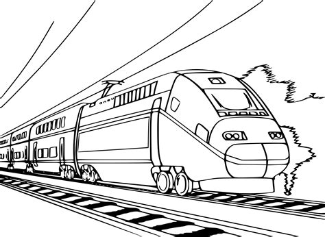 Et aujourd'hui, c est le tout premier image: Coloriage train TGV à imprimer et colorier