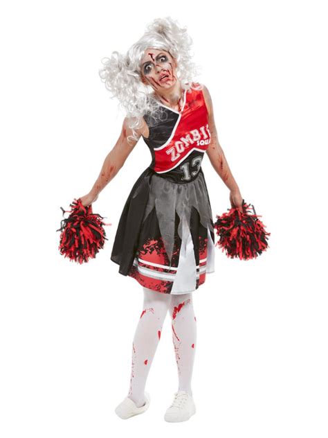 Zombie Cheerleader Womens Costume All Ladies Halloween Costumes Mega Fancy Dress