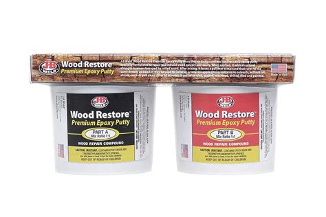 J B Weld 40007 Wood Restore Premium Epoxy Putty Kit 64 Oz