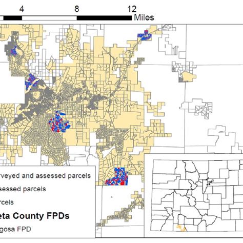 Map Of Surveyed And Expert Assessed Parcels And Pagosa Fire Protection