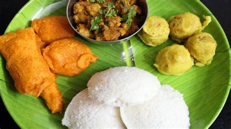 Delicious Breakfast Recipe In Tamil Breakfast Recipes Idli Vadacurry Bajji Youtube
