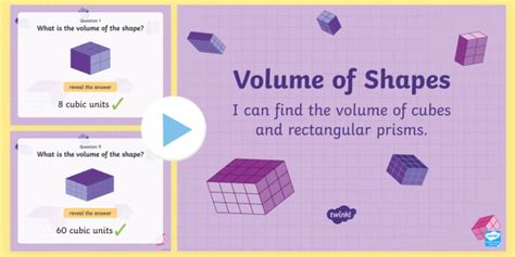 Volume Of Shapes Problem Solving Powerpoint Teacher Made