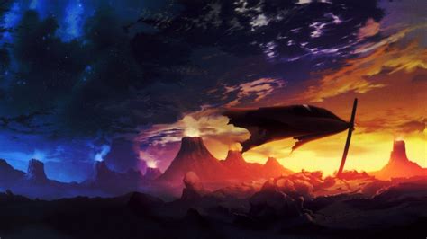 4k Scenery Sunset Anime Wallpapers Wallpaper Cave