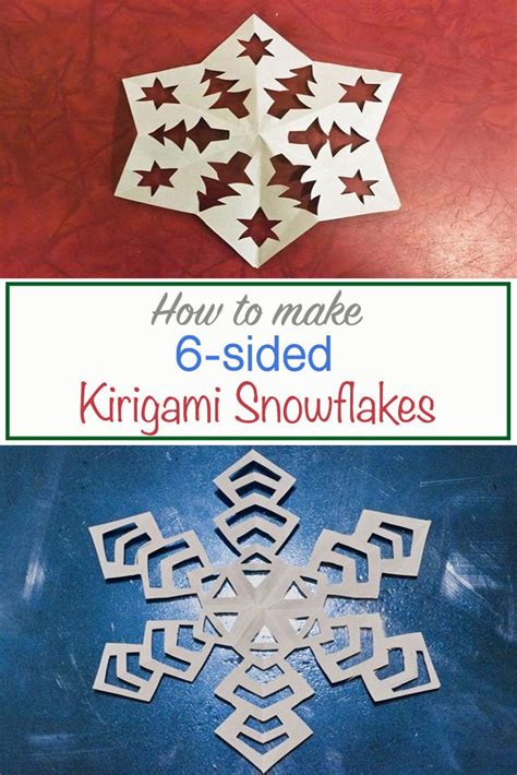 How To Make 6 Sided Kirigami Snowflakes February Crafts Winter
