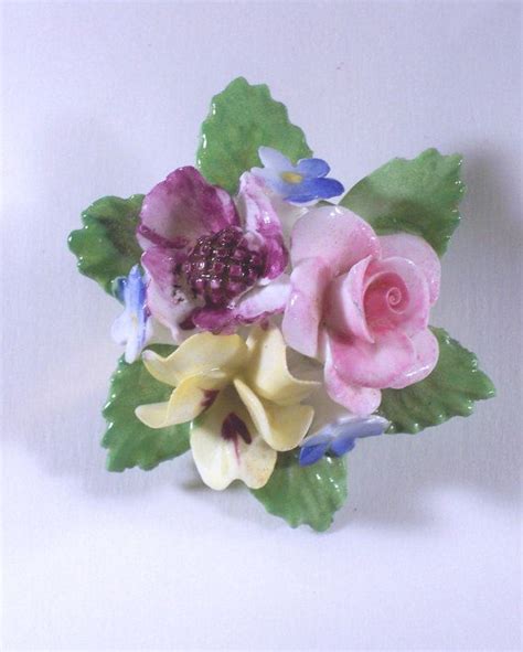 Vintage Royal Adderley Fine Bone China Floral Brooch U2926 Etsy