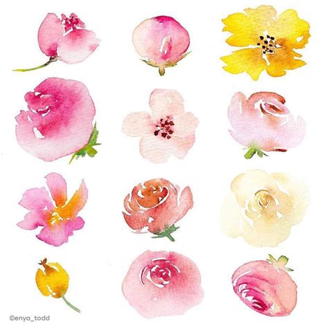 Simple And Pretty Loose Flowers By Artist Enya Todd Please Make Sure