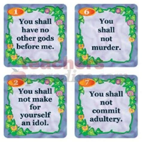 The Ten Commandments 120 Stickers