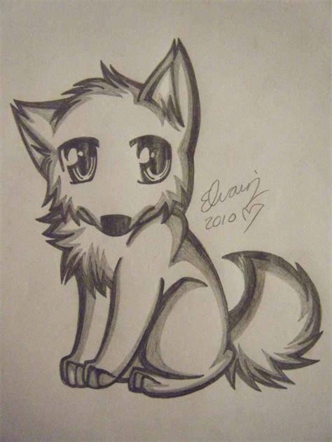 Bonitos Y Tiernos Dibujos Hechos A Lápiz Cute Wolf Drawings Animal