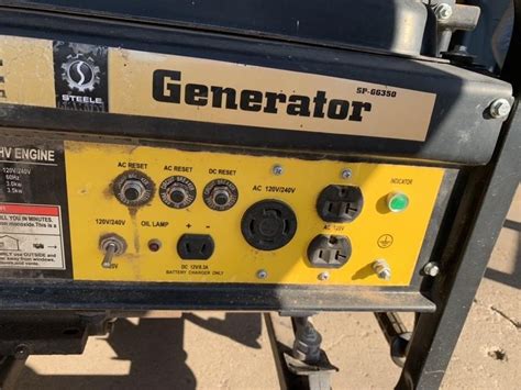 Steele 3500 Watt Portable Generator Bigiron Auctions