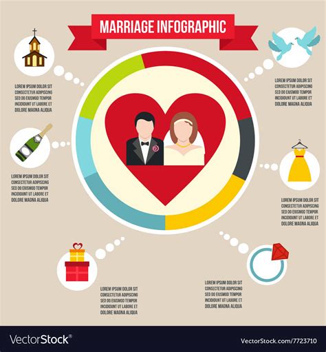 Wedding Marriage Infographic Royalty Free Vector Image