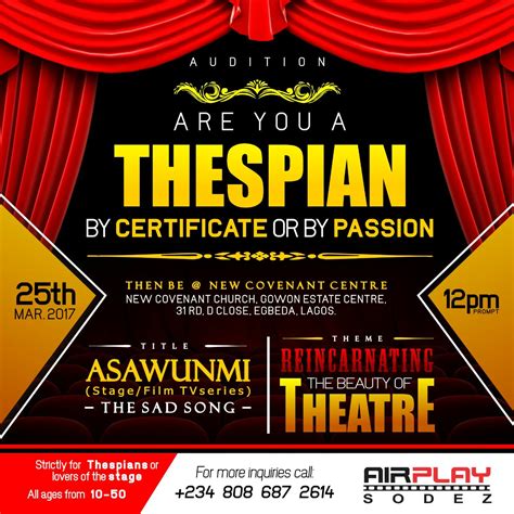 Alex Ehi Auditions Thespian Audition